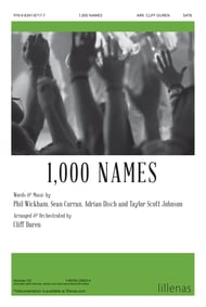 1000 Names SATB choral sheet music cover Thumbnail